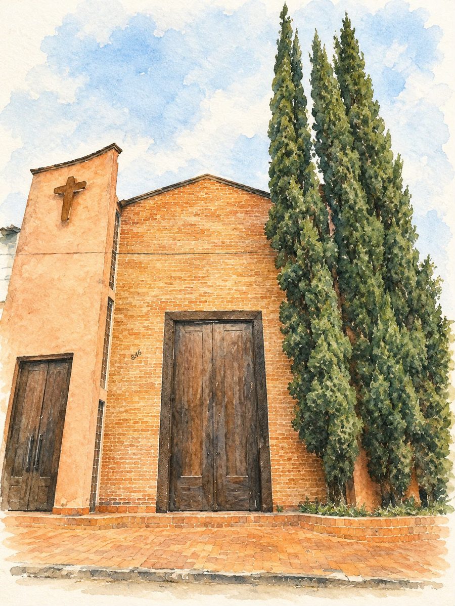 Aquarela da Capela Mãe Rainha